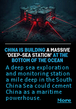 China is about to start constructing a pioneering research facility that will be anchored 6,561 feet, or 1.2 miles, beneath the South China Sea to study the ecosystem and plate tectonics surrounding the ice-like methane deposits. The station will serve multiple functions, as a base for exploring a novel energy source, discovering new sea life, and exploiting mineral wealth.